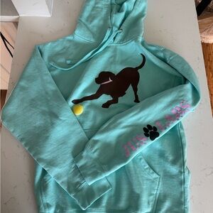 Chocolate Lab Turquoise Hoodie